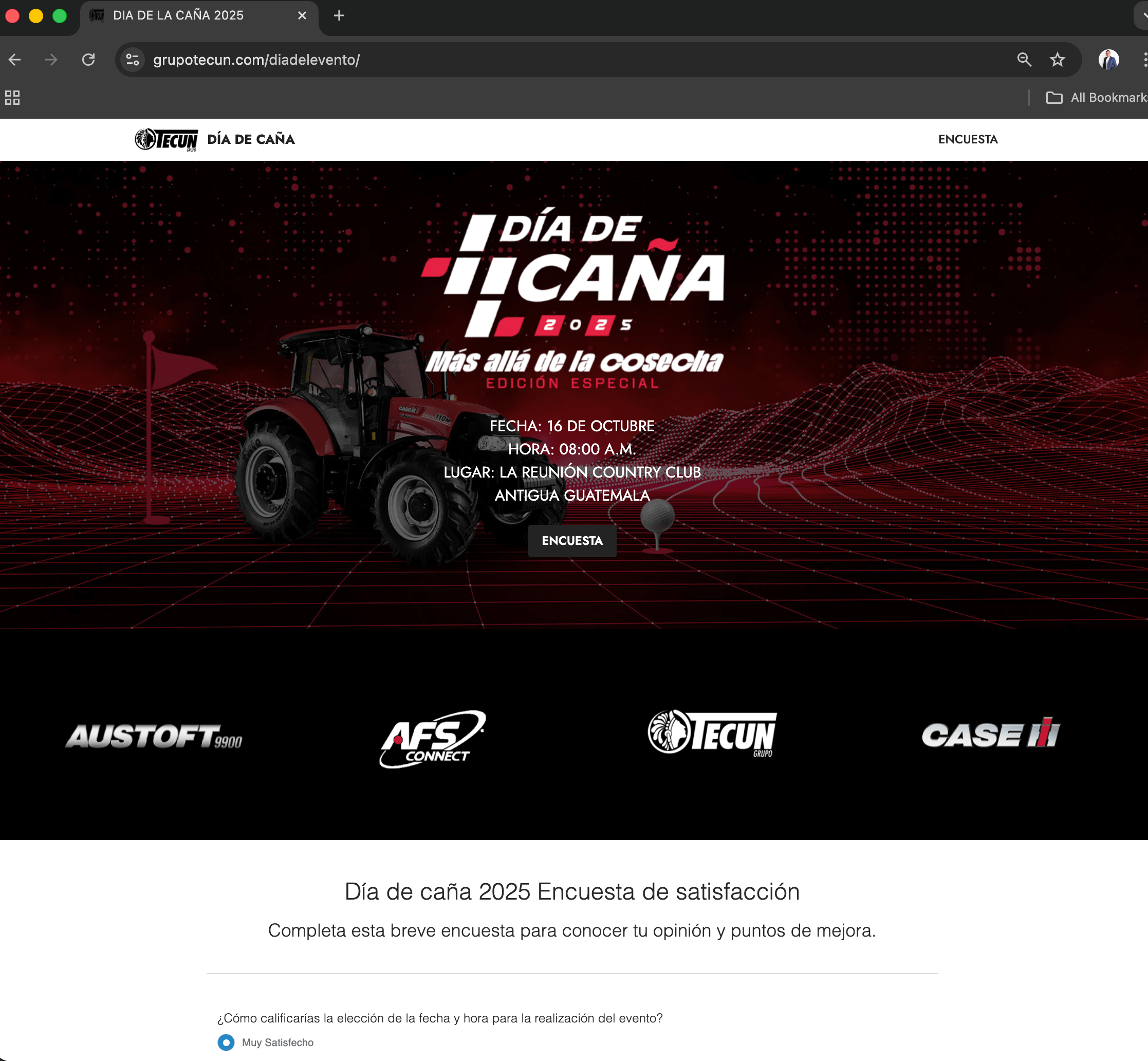 Landing Page Día de La caña